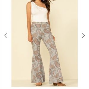 Free People Paisley Flare Jeans- size 24